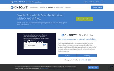 One Call Now | OnSolve