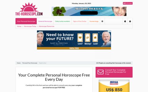 Register for Your Free Complete Personal Horoscope every ...