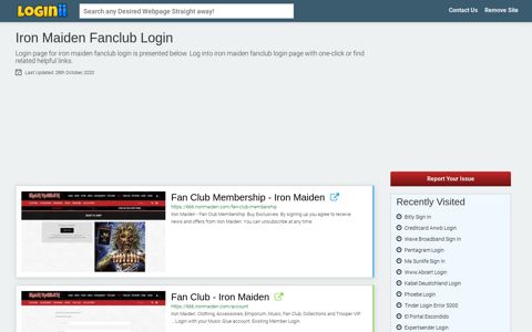 Iron Maiden Fanclub Login - Loginii.com