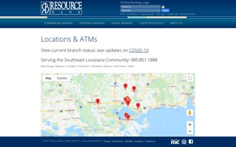 Locations & ATMs - Resource Bank