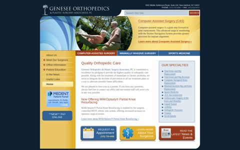 Genesee Orthopedics & Plastic Surgery Associates, PC ...