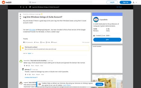 Log Into Windows Using a G Suite Account? : sysadmin - Reddit