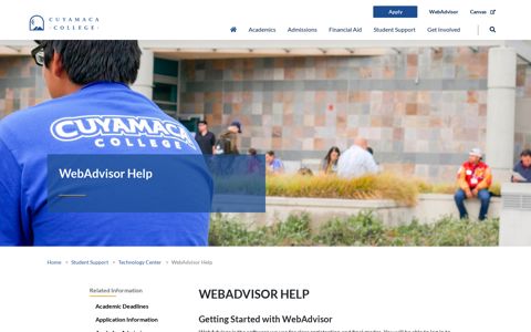 WebAdvisor Help - Cuyamaca College