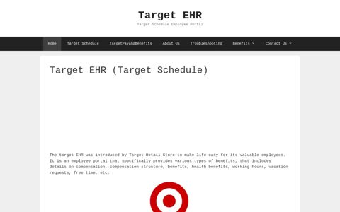 Target EHR - Target Schedule Employee Portal