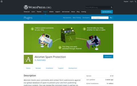 Akismet Spam Protection – WordPress plugin | WordPress.org