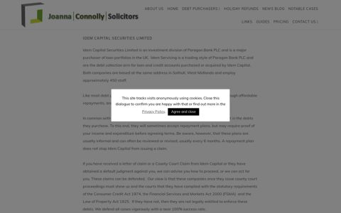 Idem Capital Securities - Joanna Connolly Solicitors