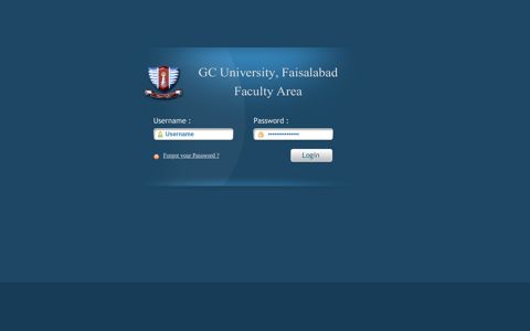 Faculty Portal - GCUF