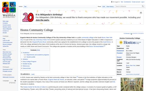 Hostos Community College - Wikipedia