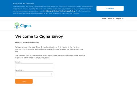 Cigna Global Health Benefits - Member LogIn for Cigna Envoy