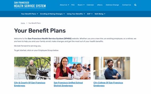 Your Benefit Plans | San Francisco Health Service System