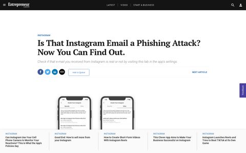 Is That Instagram Email a Phishing Attack? Now You Can Find ...