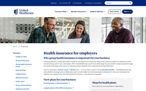 Health insurance for employers | UnitedHealthcare