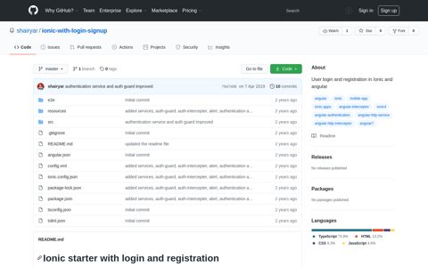 shairyar/ionic-with-login-signup: User login and ... - GitHub
