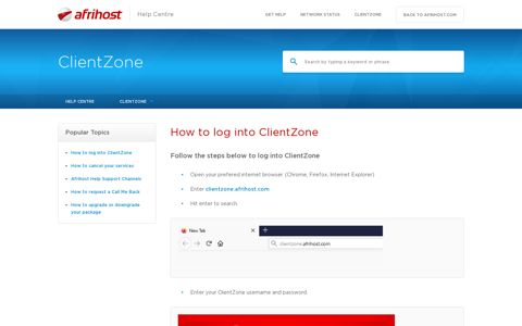 How to log into ClientZone | ClientZone | Afrihost Help Centre