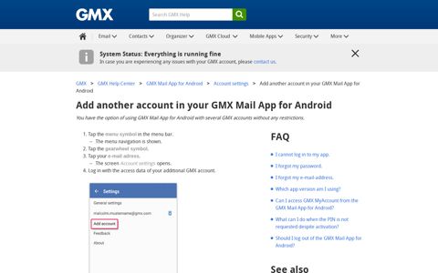 Add another account in your GMX Mail App for Android - GMX ...