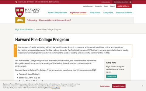 Harvard Pre-College Program - Harvard Summer School