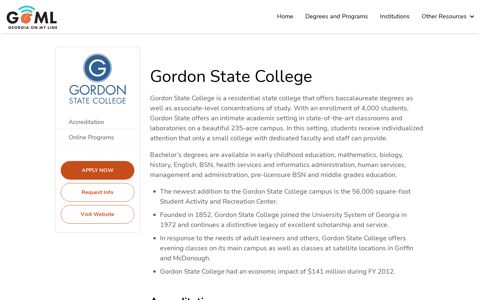 Gordon State College - Georgia ONmyLINE