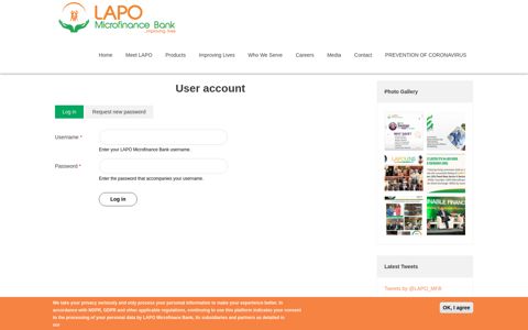 User account | LAPO Microfinance Bank