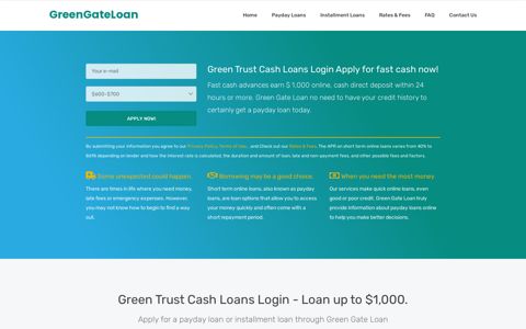 Green Trust Cash Loans Login - Green Gate Loan