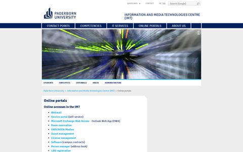 IMT - Online portals (Universität Paderborn)