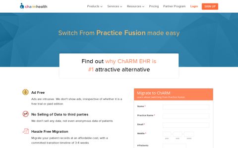 Switch From Practice Fusion to ChARM EHR