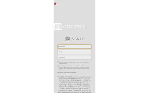 Sign-up - Login GOG.com