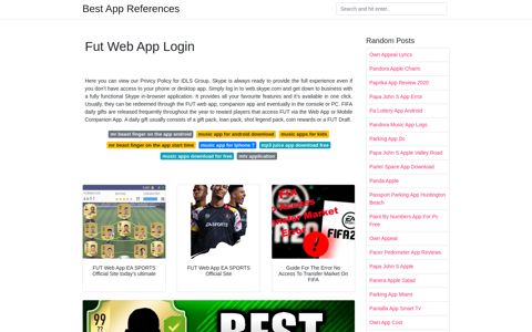 Fut Web App Login - Best App References
