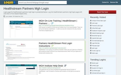 Healthstream Partners Mgh Login - Loginii.com