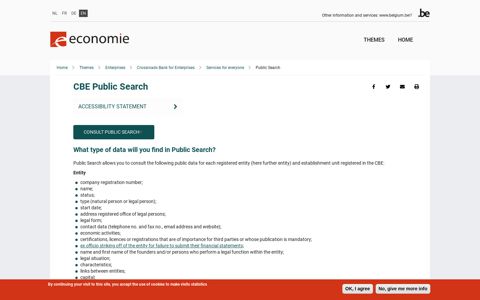 CBE Public Search | FPS Economy