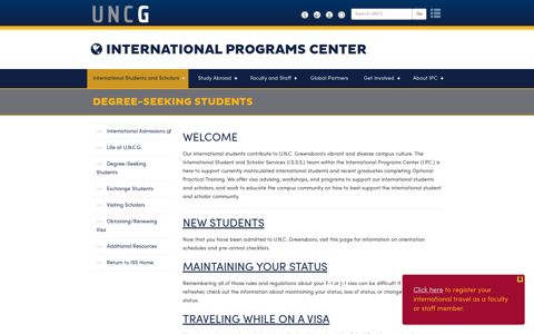 Degree-Seeking Students | International Programs Center