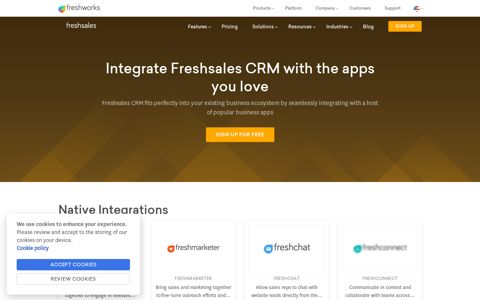 Freshsales app integrations - Freshworks