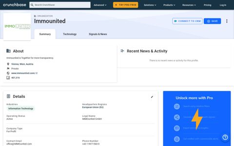 Immounited - Crunchbase Company Profile & Funding