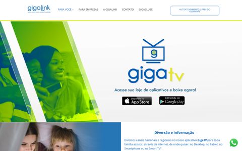GigaTV - a TV exclusiva e gratuita para clientes - Gigalink
