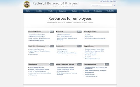 Resources For Employees - BOP