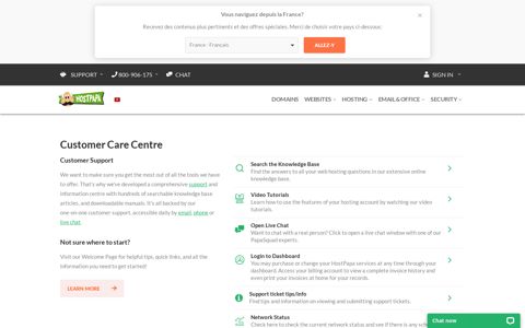 Customer Care Centre | HostPapa Web Hosting