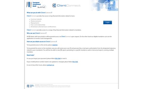 EIB - ClientConnect - Sign in