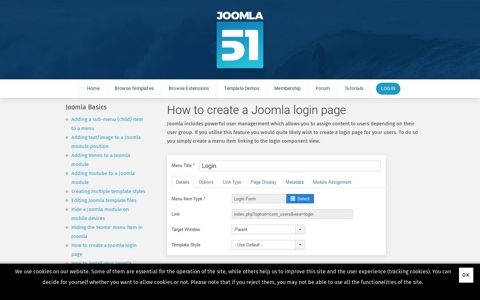 How to create a Joomla login page - Joomla51