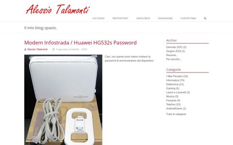 Modem Infostrada / Huawei HG532s Password | Talamonti ...