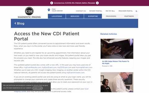Access the New CDI Patient Portal | CDI