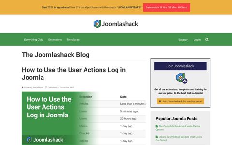 How to Use the User Actions Log in Joomla - Joomlashack