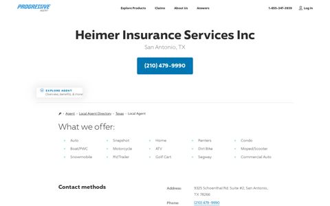 Heimer Insurance Services Inc, San Antonio: (210) 479-9990 ...