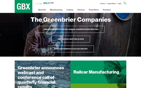 Integrated Railcar Manufacturer & Services Provider | Greenbrier