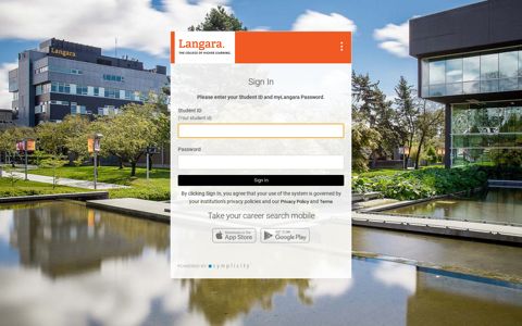 Please enter your Student ID and myLangara ... - Sign in