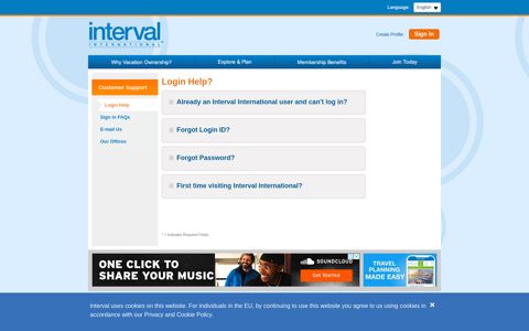 Forgot Sign In - Interval International