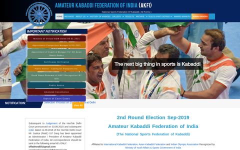 Home - Amateur Kabaddi Federation of India (AKFI)