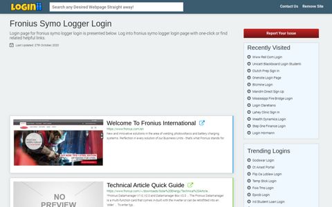 Fronius Symo Logger Login - Loginii.com