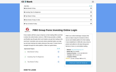 FIBO Group Forex Investing Online Login - CC Bank