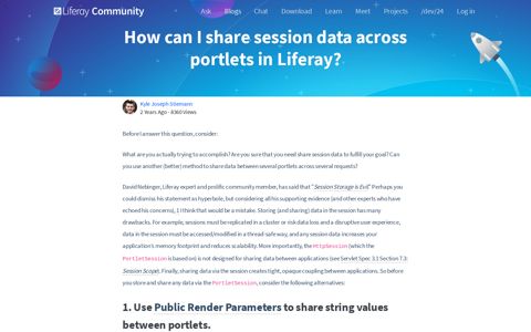How can I share session data across portlets in Liferay?