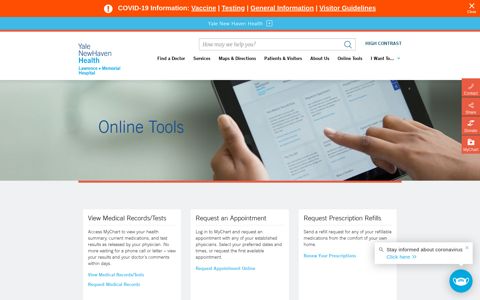 Online Tools – Lawrence + Memorial Hospital