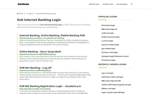 Kvb Internet Banking Login ❤️ One Click Access - iLoveLogin